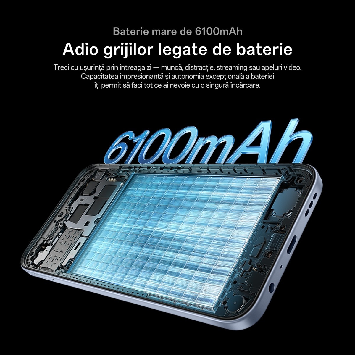 Telefon mobil OPPO A6x, 4G Dual SIM, 4GB RAM, 128GB, Telefon Baterie Lunga, Design Subtire Si Elegant, Black Purple + Incarcator OPPO 10W
