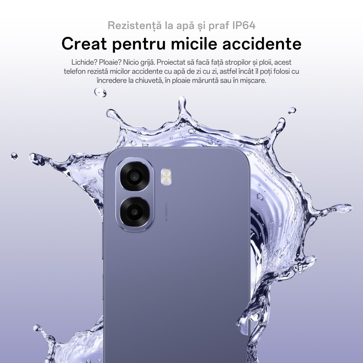 Telefon mobil OPPO A6x, 4G Dual SIM, 4GB RAM, 128GB, Telefon Baterie Lunga, Design Subtire Si Elegant, Black Purple + Incarcator OPPO 10W