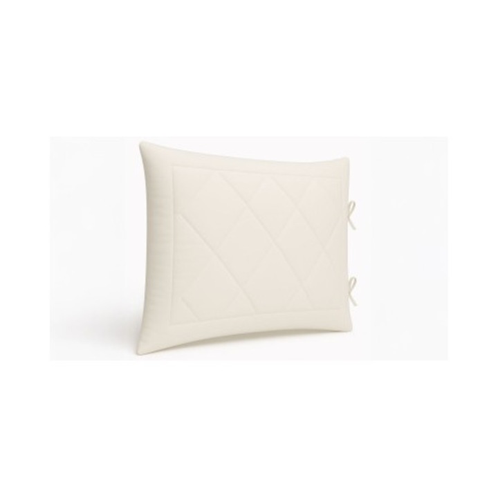 Perna Confort Merino Lanaflex ortopedica ajustabila din Lana, cu Husa Matlasata din Bumbac Organic, 50x70 cm, fermitate Scazuta