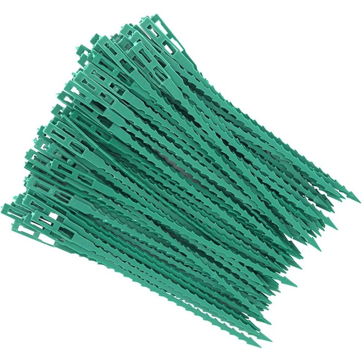Set 80 buc cleme de sustinere pentru pomi de rosii, suporturi pentru plante, legaturi si suporturi reglabile pentru plante, legaturi de cablu din plastic pentru gradinarit si bricolaj