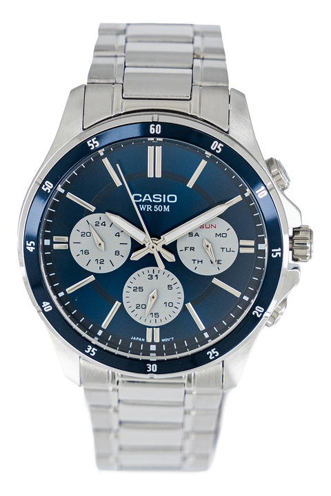 Casio, Ceas din otel inoxidabil cu functii multiple, Argintiu