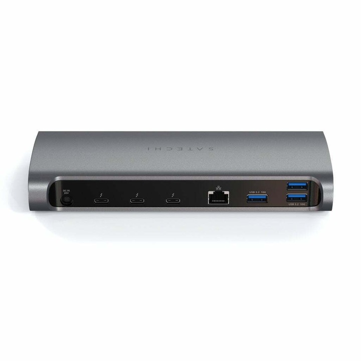Satechi USB-C Aluminum Thunderbolt 4 Докинг станция 12-в-1 - Space Gray - SA-ST-UCT4DM-EU