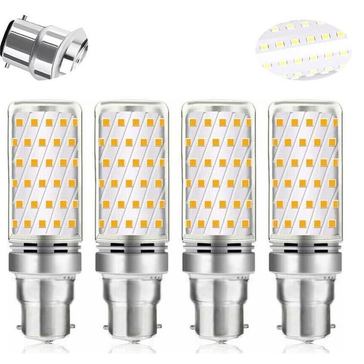 Bec LED B22 16W, Hideg Fehér 6000K, Betterlife 1600LM, Egyenértékű 100W-120W Halogén B22-vel, AC 230V, B22 Izzó Garázsba/Stúdióba, Nem Szabályozható, 4 darabos csomag [A Energiaosztály]
