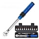 Set de 15 Chei dinamometrice, cheie dinamometrica 1/4", 2-24 Nm, clichet cu 72 de dinti si cap detasabil rapid, potrivita pentru intretinerea bicicletelor si reparatiile auto