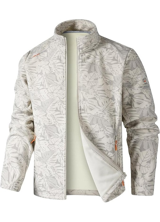 Jacheta polar unisex usoara maneca lunga stil pilot – Alb 3XL