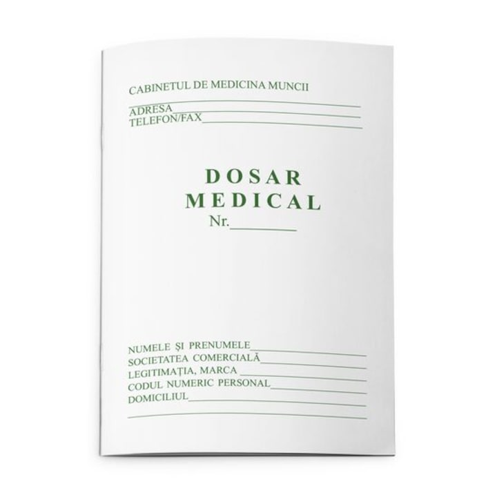 SET 50 Dosar medical A5 16 pagini coperta carton