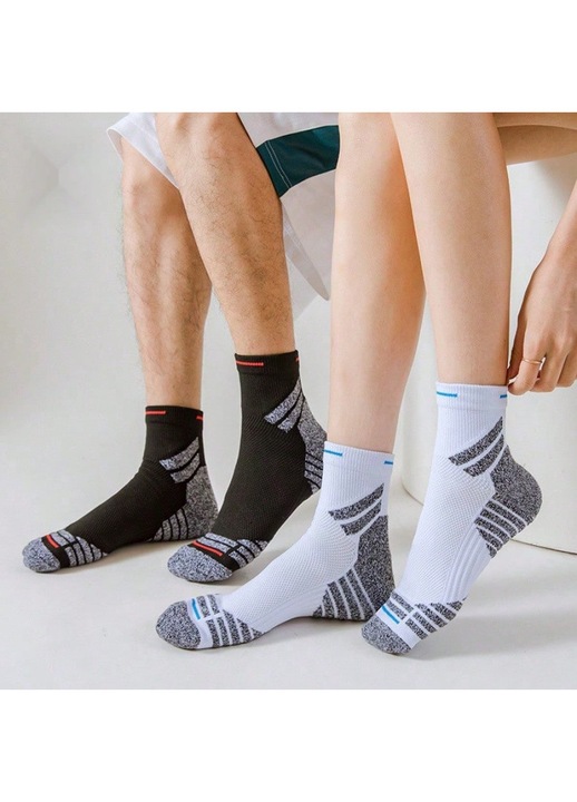 Унисекс спортни чорапи, дебелина за есен-зима, бели, 36-43