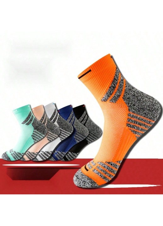 Унисекс спортни чорапи, дебели, оранжеви, 36-43