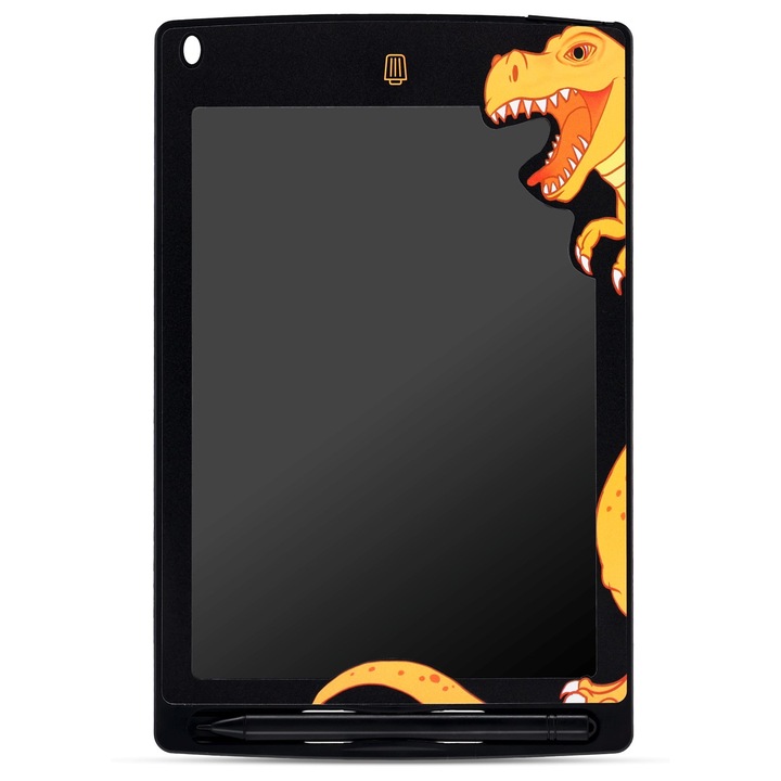 Tableta Grafica Lcd Pentru Copii, Sun Baby, 8, 5 Inci, Scriere Multicolora, Creion Pentru Scriere, Dinozaur, Negru