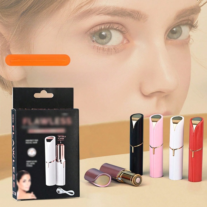 Epilator electric portabil roz compact USB reincarcabil