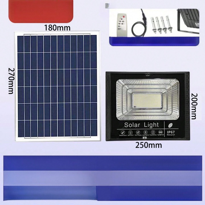 Lampi solare, 500W, impermeabile, pentru gradina, exterior, interior