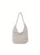 Geanta dama, sac de plaja, capacitate mare, alb, mare