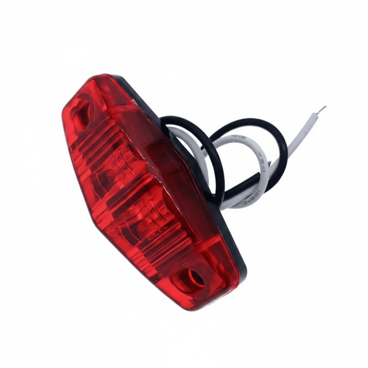 2 db négyzet alakú LED oldalsó helyzetjelző lámpa készlet, piros, 10-30V Xentech Light