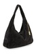 Anna Morellini, Geanta hobo din piele intoarsa cu accesoriu logo, Negru