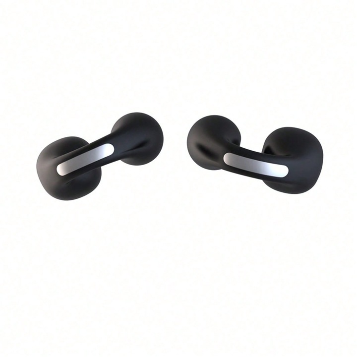 Casti wireless cu clipsuri pe urechi, negre