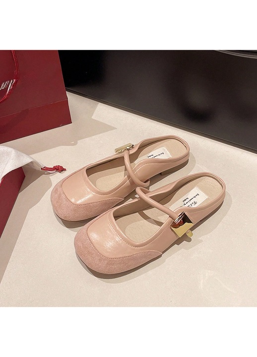 Pantofi dama, mules, roz, talpa moale, colectia noua de vara 2025