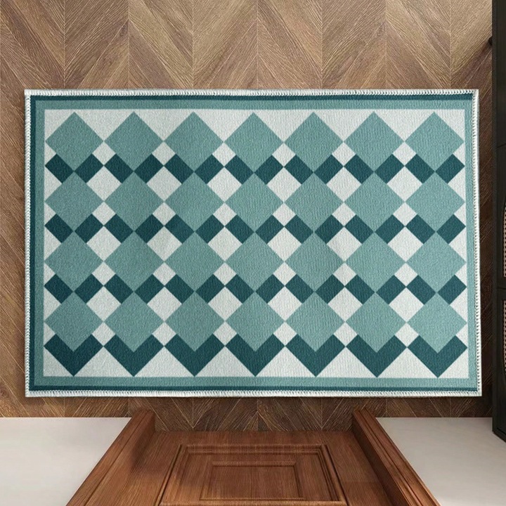 Lábtörlő, egyszerű, retro mintás, vízfelvő, csúszásgátló, 50x80cm