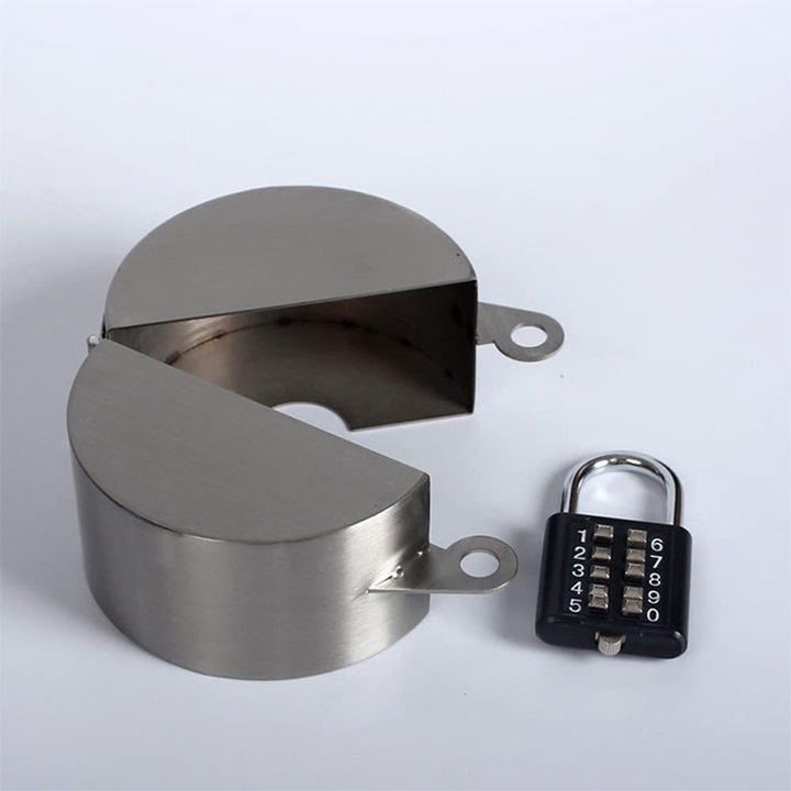 Materiale robuste, maner din otel inoxidabil (inox), incuietoare pentru usa, accesoriu portabil pentru butoane cilindrice, roti, incuietoare manuala, robinet exterior