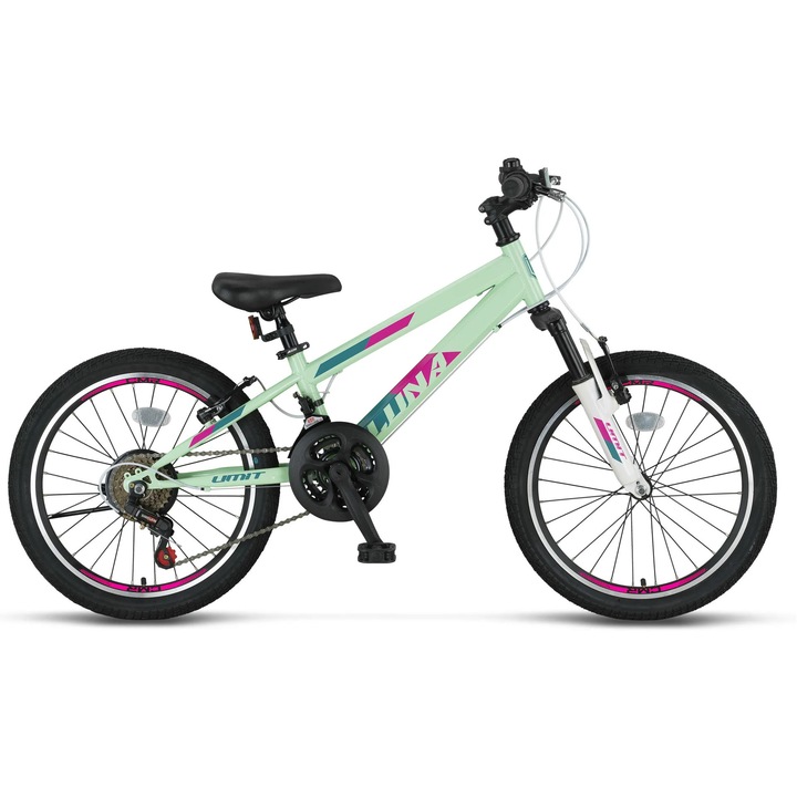 Планински велосипед Umit Luna Lady, цвят мента, 26" колело, стоманена рамка