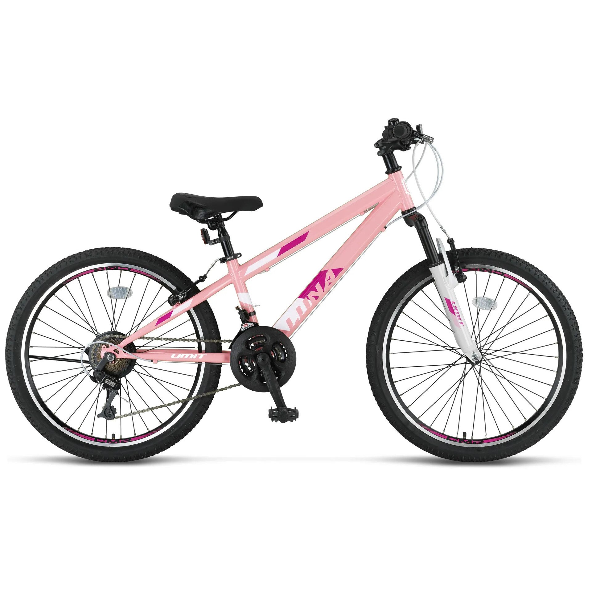 Roata Roz Bicicleta MTB Umit Luna Lady, culoare roz pal, roata 26