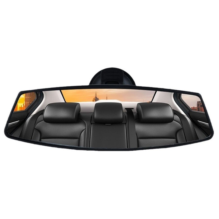 Oglinda interior auto universala panoramica reglabila negru 6x24cm