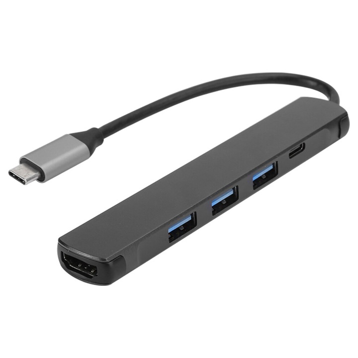 Többfunkciós USB elosztó 5 az 1-ben alumínium nagy sebességű többszínű