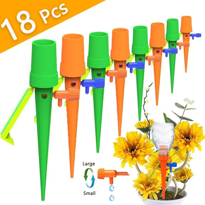 Piquete de irigare cu valve reglabile, irigare directa la radacina, plastic ABS, set