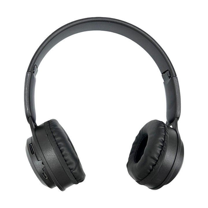 Vezeték nélküli Bluetooth 5.4 fejhallgató, zajcsökkentés, összecsukható, hosszú üzemidő, fekete