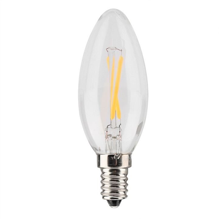 Bec LED E14 2W változtatható lágy fehér fényű vintage