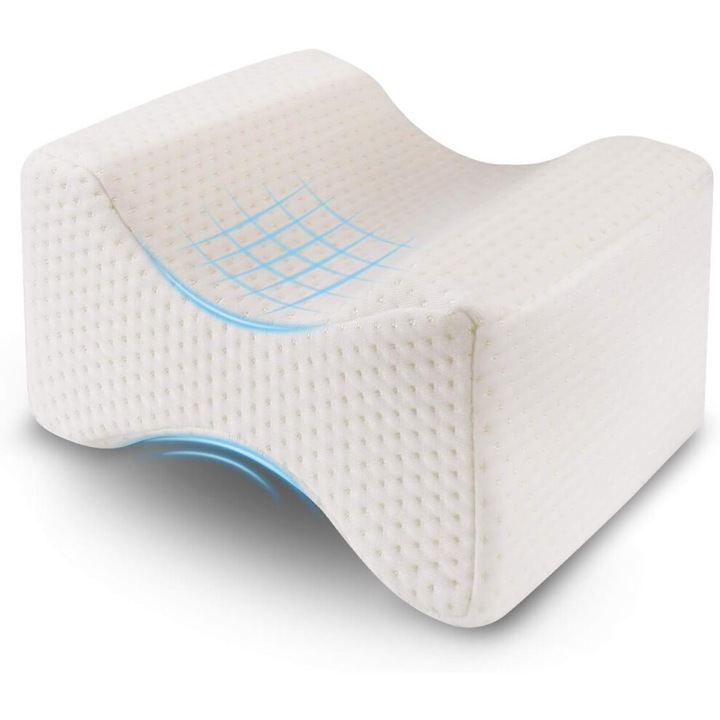 Ergonomikus lábpárna visco cold foam, hőmérséklet-szabályozás, fehér, 30x15x10cm