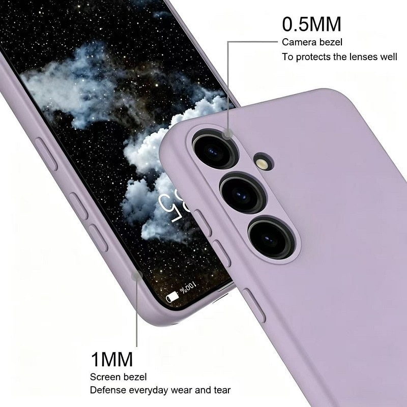 Husa pentru Samsung Galaxy A57 OEMG® Silicon case, protectie militara, interior din microfibra-Violet Deschis