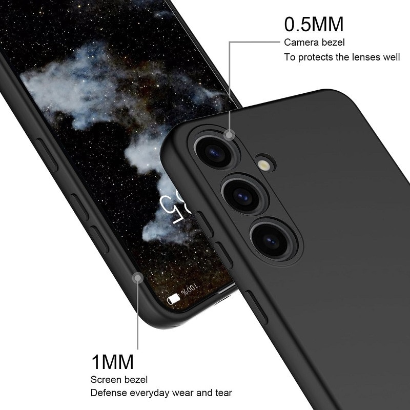 Husa pentru Samsung Galaxy A57 OEMG® Silicon case, protectie militara, interior din microfibra-negru
