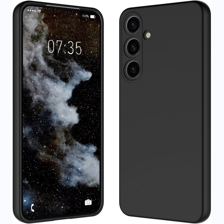 Husa pentru Samsung Galaxy A57 OEMG® Silicon case, protectie militara, interior din microfibra-negru