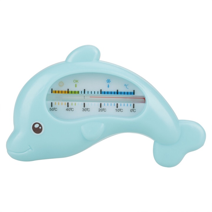 Termometru baie bebe multifunctional, forma delfin, non-toxic, plutitor