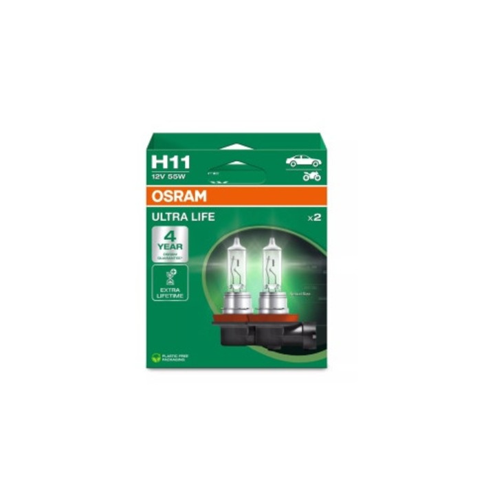 Комплект 2 крушки 12V H11 блистер Osram Ultra Life