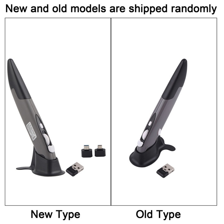 Mouse optic wireless stil pix, ajustabil 500/1000 DPI, gri, 13.8cm