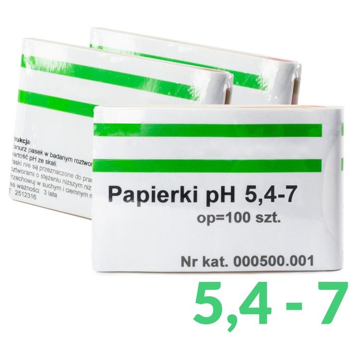 Papiere pH 5,4-7,0 set 100 teste, compact, alb