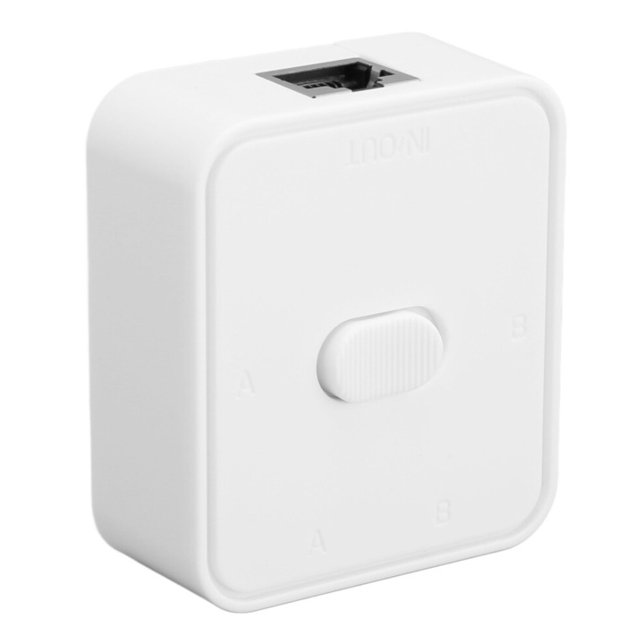 Двупосочен Ethernet RJ45 комутатор, 2 входа 1 изход, 1 вход 2 изхода, Gigabit, черен