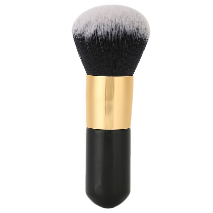 Pensele machiaj extra-larga, moale, pentru fond de ten si blush, alb, 20x5cm