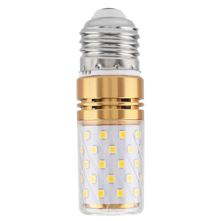 LED крушка тип царевица, топла бяла светлина, прозрачна, 10x5см