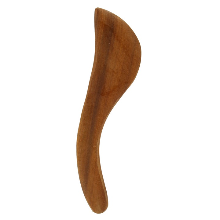 Set 5 unelte masaj facial Gua-sha lemn de tamaie, ergonomic, antiderapant, colturi rotunjite