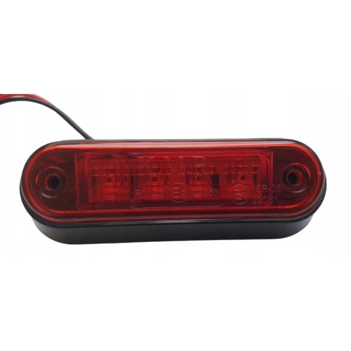 Hátsó helyzetjelző lámpa piros LED 4x LED 12V 24V 30x7cm