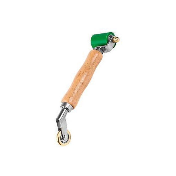 Rola profesionala combinata pentru presiune, din cauciuc, pentru colturi cu maner ergonomic, din lemn