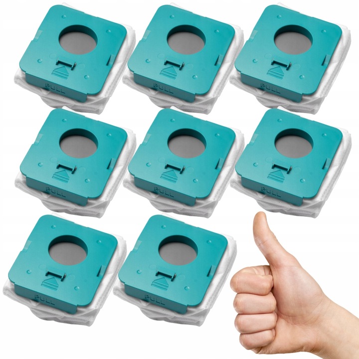 Set 8 saci aspirator Bespoke Jet, 2L, 9x25x9cm, alb