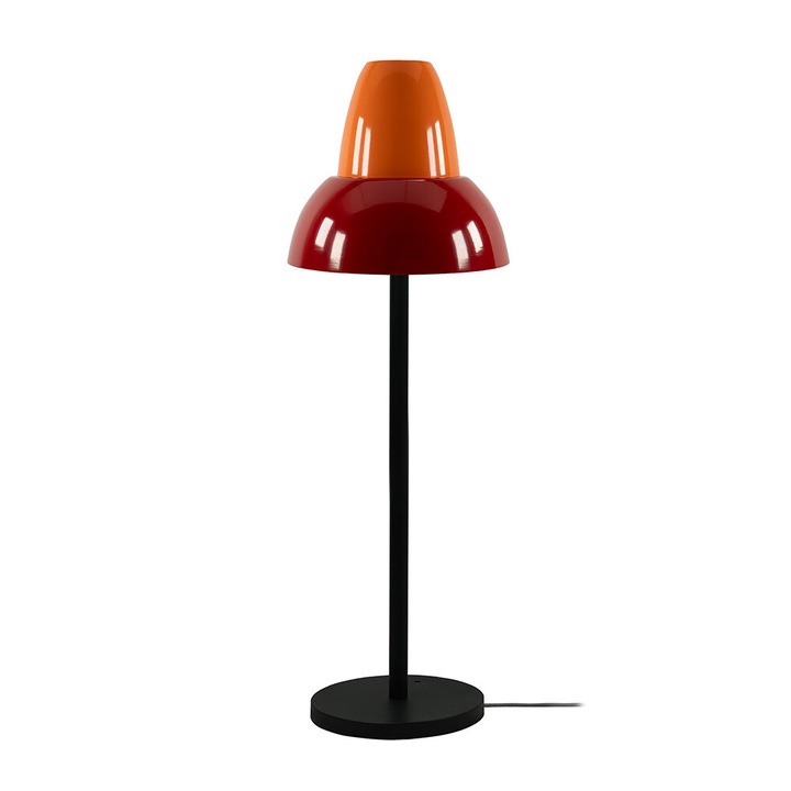 Lampa podea, rosu-portocaliu metalic, 132x35cm