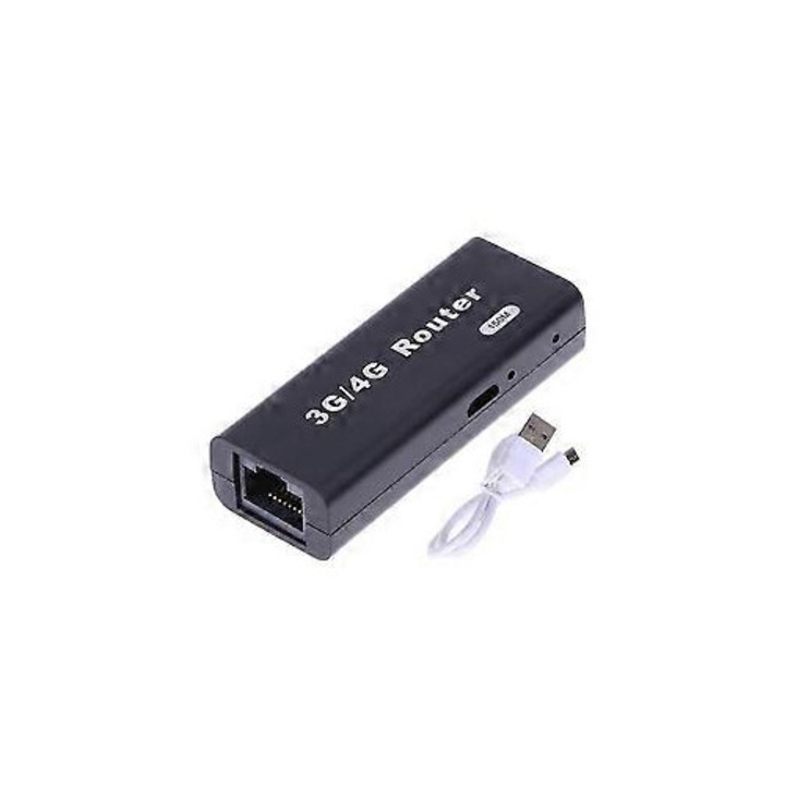 Router WiFi Mini 3G, negru, 150Mbps, 10x7x2cm