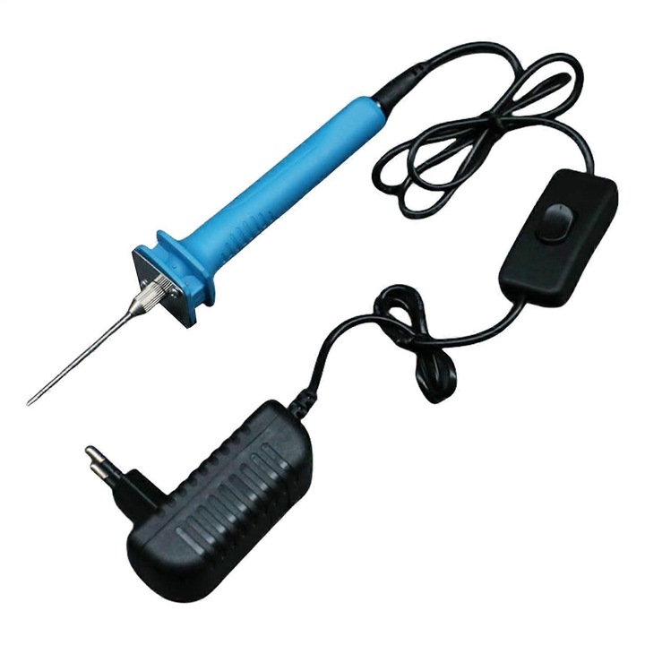 Dispozitiv de taiere termica pentru spuma, 5cm, ergonomic, rezistent la caldura, albastru/negru