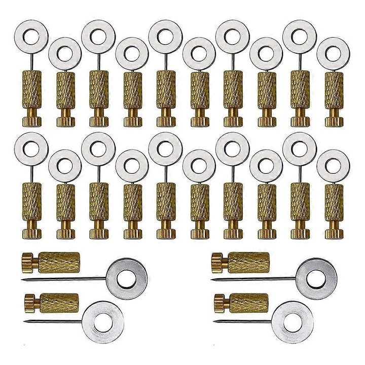 24 darabos készlet bőrvarráshoz való pozicionáló szegecsekhez, ellenálló fém, 18mm és 12mm