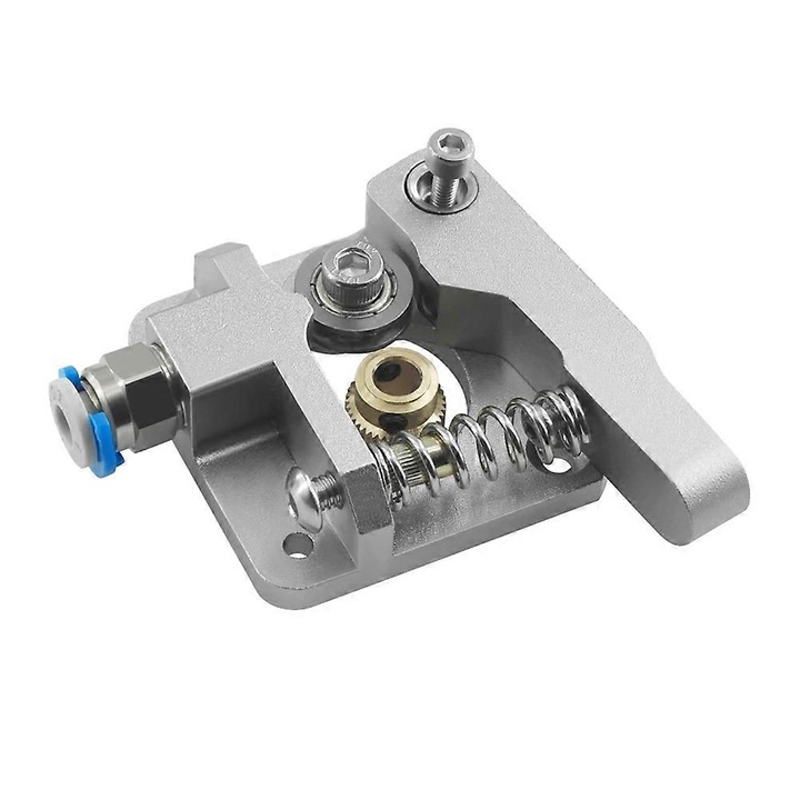 Extruder MK8 aluminiu, set accesorii imprimare 3D, metal, universal