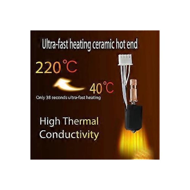 Керамична дюза и 3D печатаща глава, метал и закалена стомана, 320C, 48W, за S1